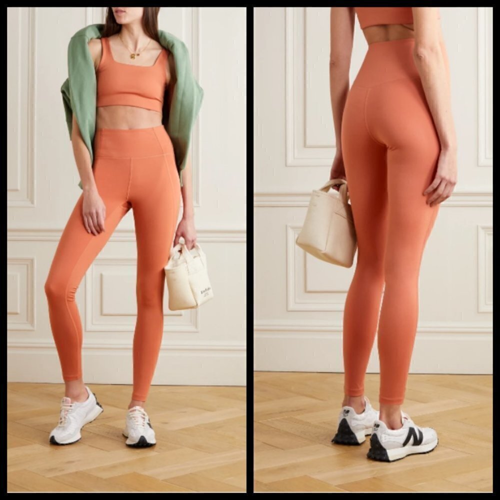 💕GIRLFRIEND COLLECTIVE💕 Compressive High-Rise Leggings 7/8 Length Orange L NWT